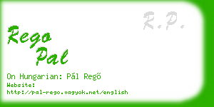 rego pal business card